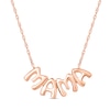 Thumbnail Image 0 of Puffed "MAMA" Necklace in 10K Rose Gold