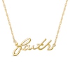 Lowercase Cursive "faith" Necklace in 10K Gold