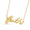 Lowercase Cursive "faith" Necklace in 10K Gold