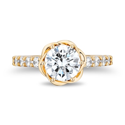 Enchanted Star Belle 2.50 CT. T.W. Certified Lab-Created Diamond Rose Engagement Ring in 14K Gold (F/VS2)