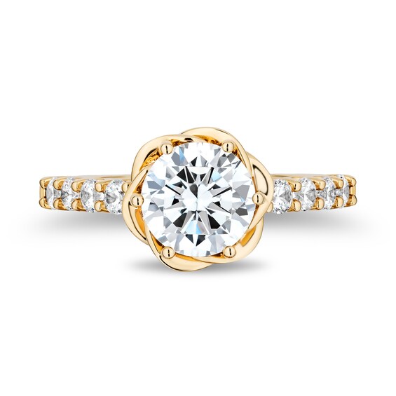 Enchanted Star Belle 2.50 CT. T.W. Certified Lab-Created Diamond Rose Engagement Ring in 14K Gold (F/VS2)