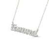 Thumbnail Image 2 of 0.04 CT. T.W. Diamond Korean &quot;Eomma&quot; Necklace in 10K White Gold