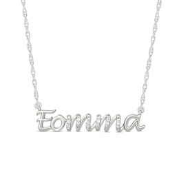 0.04 CT. T.W. Diamond Korean &quot;Eomma&quot; Necklace in Sterling Silver