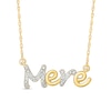 Thumbnail Image 1 of 0.04 CT. T.W. Diamond French &quot;Mere&quot; Necklace in 10K Gold