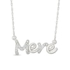 0.04 CT. T.W. Diamond French "Mere" Necklace in Sterling Silver