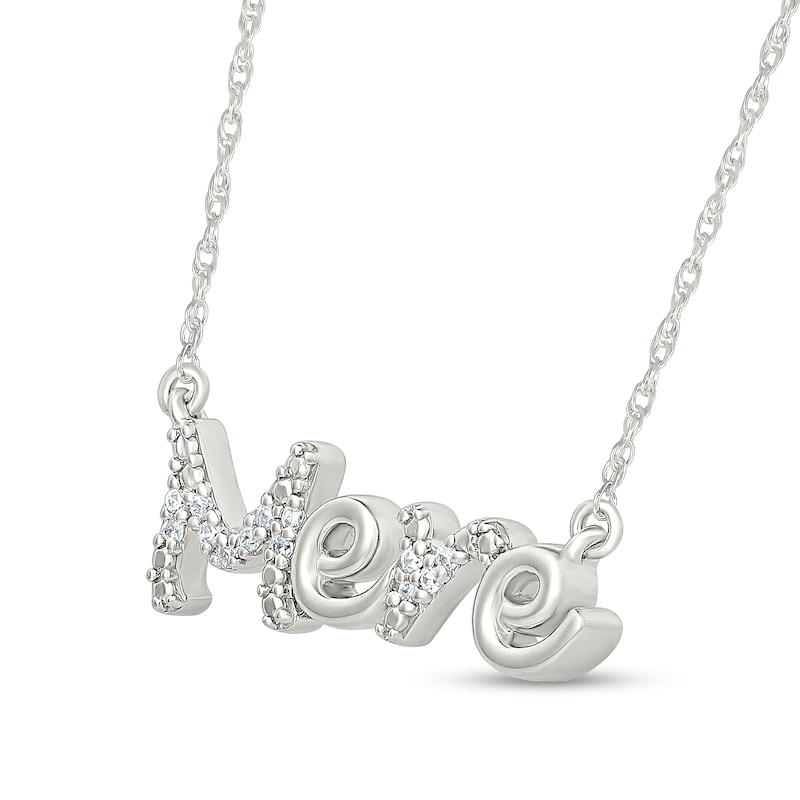 0.04 CT. T.W. Diamond French "Mere" Necklace in Sterling Silver|Peoples Jewellers