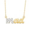 Thumbnail Image 0 of 0.04 CT. T.W. Diamond "maa" Script Necklace in 10K Gold