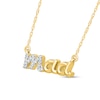 Thumbnail Image 1 of 0.04 CT. T.W. Diamond "maa" Script Necklace in 10K Gold