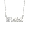 0.04 CT. T.W. Diamond "maa" Script Necklace in Sterling Silver