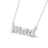 Thumbnail Image 1 of 0.04 CT. T.W. Diamond "maa" Script Necklace in Sterling Silver