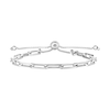 3.8mm Paper Clip-Style Chain-Link Bolo Bracelet in Hollow Sterling Silver - 9.25"