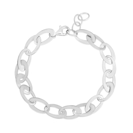 8.7mm Oval Link Chain Bracelet in Hollow Sterling Silver - 9&quot;