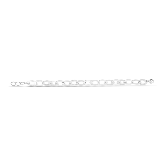 8.7mm Oval Link Chain Bracelet in Hollow Sterling Silver - 9"