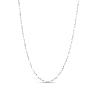 2.5mm Diamond-Cut Brilliance Bead Chain Necklace in Solid Sterling Silver - 18"