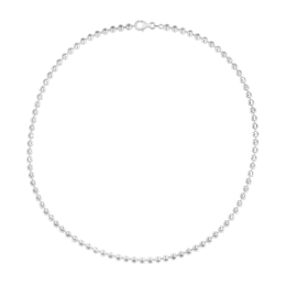 4.0mm Diamond-Cut Brilliance Bead Chain Bracelet in Solid Sterling Silver