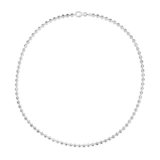 4.0mm Diamond-Cut Brilliance Bead Chain Bracelet in Solid Sterling Silver