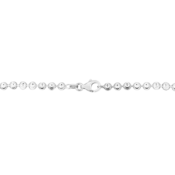 4.0mm Diamond-Cut Brilliance Bead Chain Bracelet in Solid Sterling Silver