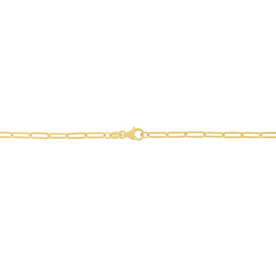 2.5mm Paper Clip Chain Bracelet in Hollow 10K Gold