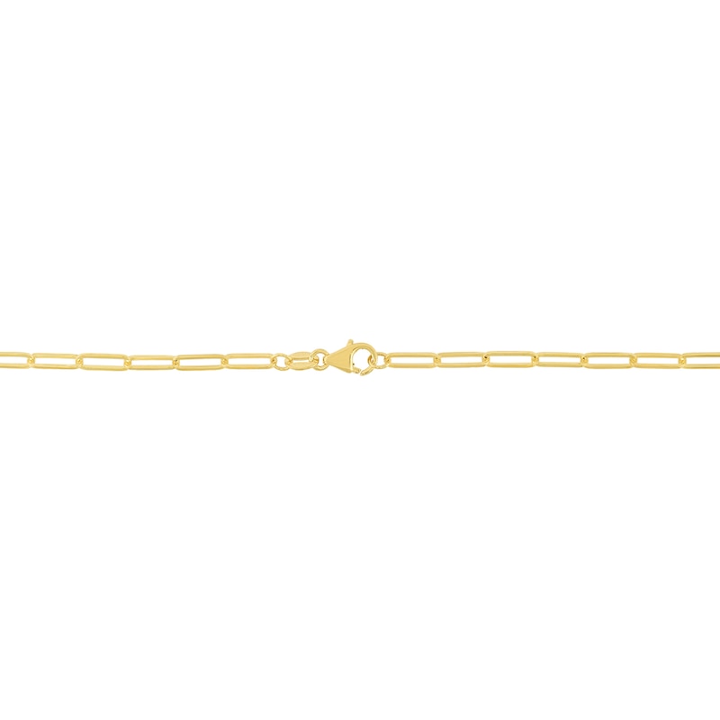 2.5mm Paper Clip Chain Bracelet in Hollow 10K Gold