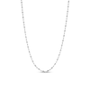 Thumbnail Image 0 of 2.5mm Diamond-Cut Oval and Round Brilliance Bead Chain Necklace in Solid Sterling Silver - 18"