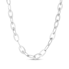 Thumbnail Image 1 of 8.7mm Oval Link Chain Necklace in Hollow Sterling Silver - 20"