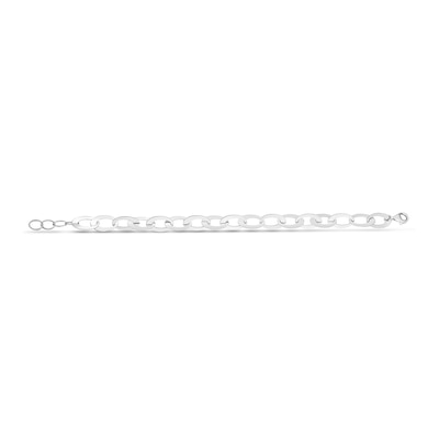 8.7mm Oval Link Chain Necklace in Hollow Sterling Silver - 20"