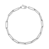 Thumbnail Image 0 of 2.0mm Paper Clip Chain Bracelet in Hollow 14K White Gold - 7.5"