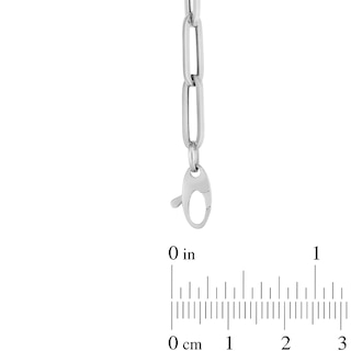 2.0mm Paper Clip Chain Bracelet in Hollow 14K White Gold - 7.5"