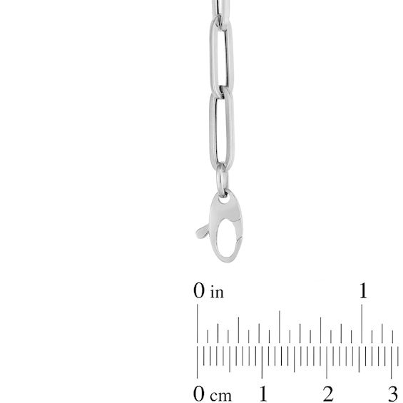 2.0mm Paper Clip Chain Bracelet in Hollow 14K White Gold - 7.5"