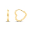 Thumbnail Image 2 of Heart-Shaped Huggie Hoop Earrings in 14K Gold