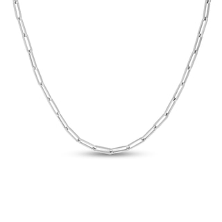 4.2mm Paper Clip Chain Necklace in Hollow 14K Gold