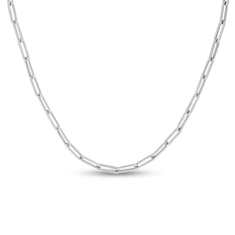 4.2mm Paper Clip Chain Necklace in Hollow 14K Gold