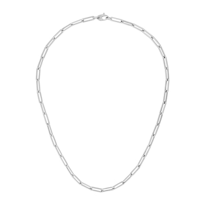 4.2mm Paper Clip Chain Necklace in Hollow 14K Gold