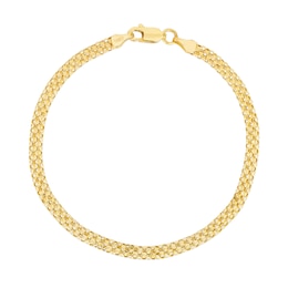 3.5mm Bismark Chain Bracelet in Hollow 14K Gold - 7.25&quot;