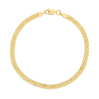 3.5mm Bismark Chain Bracelet in Hollow 14K Gold - 7.25"