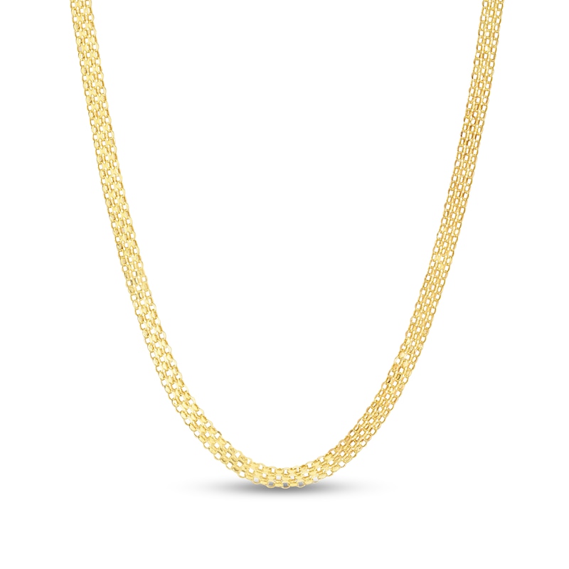 3.5mm Bismark Chain Necklace in Hollow 14K Gold