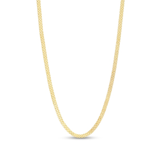 3.5mm Bismark Chain Necklace in Hollow 14K Gold