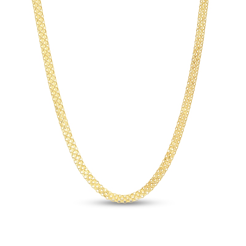 Main Image 1 of 3.5mm Bismark Chain Necklace in Hollow 14K Gold - 18&quot;