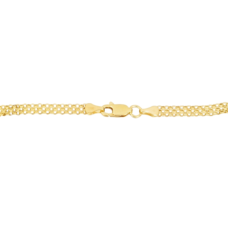 Main Image 3 of 3.5mm Bismark Chain Necklace in Hollow 14K Gold - 18&quot;