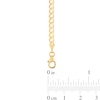 Thumbnail Image 1 of 3.4mm Curb Chain with Heart Bracelet in Hollow 14K Gold