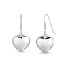 Thumbnail Image 0 of Polished Puff Heart Drop Earrings in Sterling Silver