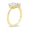 Thumbnail Image 1 of 1.75 CT. T.W. Emerald-Cut and Pear-Shaped Certified Lab-Created Diamond Toi et Moi Engagement Ring in 14K Gold (F/VS2)