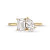 Thumbnail Image 3 of 1.75 CT. T.W. Emerald-Cut and Pear-Shaped Certified Lab-Created Diamond Toi et Moi Engagement Ring in 14K Gold (F/VS2)
