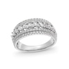 Thumbnail Image 0 of 0.95 CT. T.W. Marquise and Round Diamond Multi-Row Anniversary Band in 14K White Gold