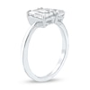 1.75 CT. T.W. Emerald-Cut and Pear-Shaped Certified Lab-Created Diamond Toi et Moi Engagement Ring in 14K White Gold