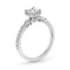 Princess-Cut Canadian Certified Centre Diamond 1.10 CT. T.W. Frame Engagement Ring in 18K White Gold (I/SI2)