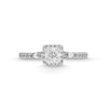 Princess-Cut Canadian Certified Centre Diamond 1.10 CT. T.W. Frame Engagement Ring in 18K White Gold (I/SI2)