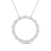 Thumbnail Image 0 of 0.45 CT. T.W. Diamond Twist Circle Necklace in 10K White Gold - 19"