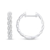 Thumbnail Image 0 of 0.18 CT. T.W. Diamond Twist Hoop Earrings in 10K White Gold