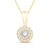 0.115 CT. T.W. Diamond Frame Pendant in 10K Two-Tone Gold